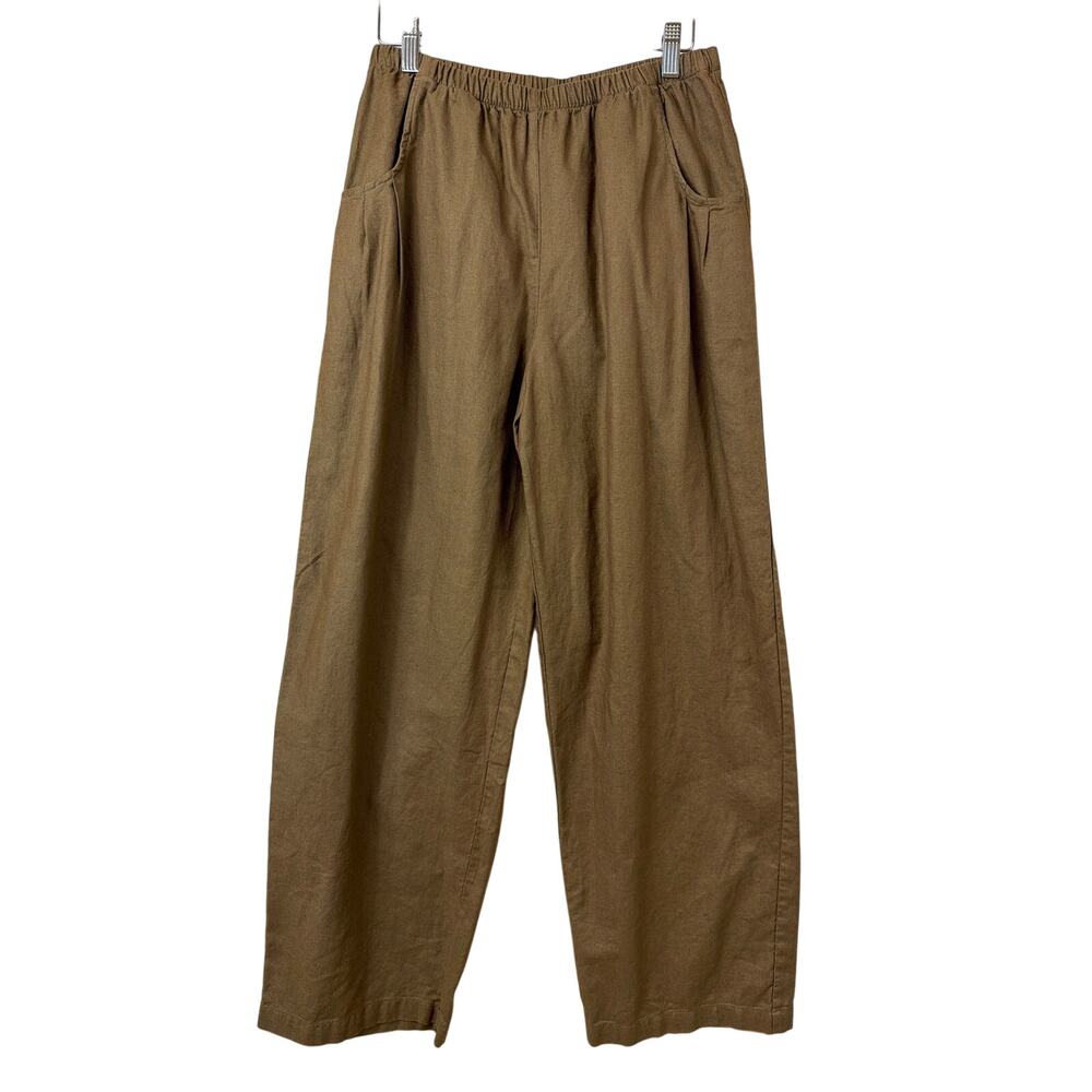 Kleen Brown Stretchy Waist Wide Leg Pants Size M